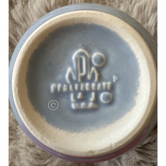 PFALTZGRAFF GAZEBO BLUE W/ WHITE FLOWER REPLACEMENT DINNER CUP 3-1/4" TALL EUC - Picture 3 of 3